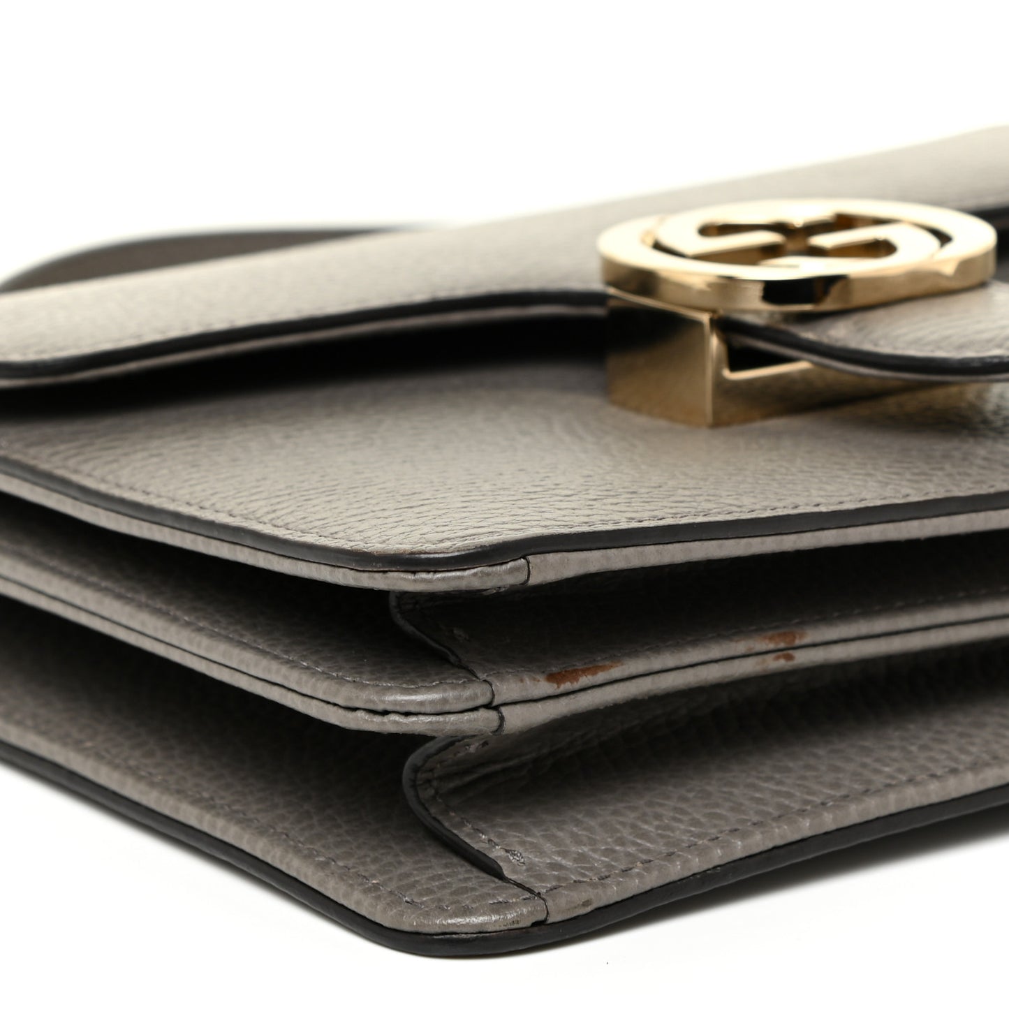 Dollar Calfskin Small Interlocking G Shoulder Bag Loess