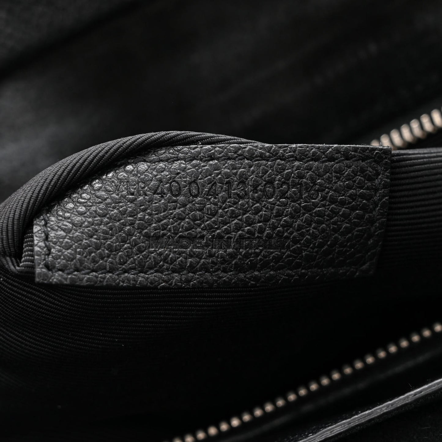 Grained Calfskin Small Cabas Rive Gauche Black