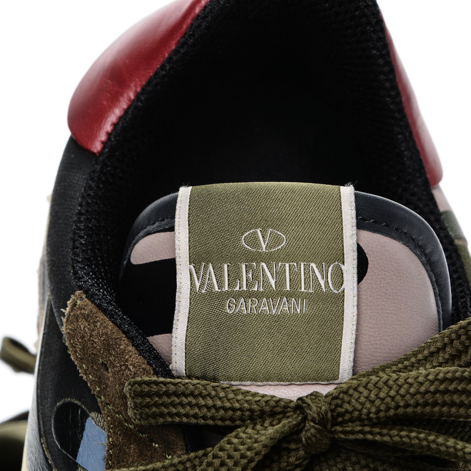 Valentino Garavani Nappa Suede Camouflage Mens Rockrunner Sneakers 41 Multicolor 6 of 8