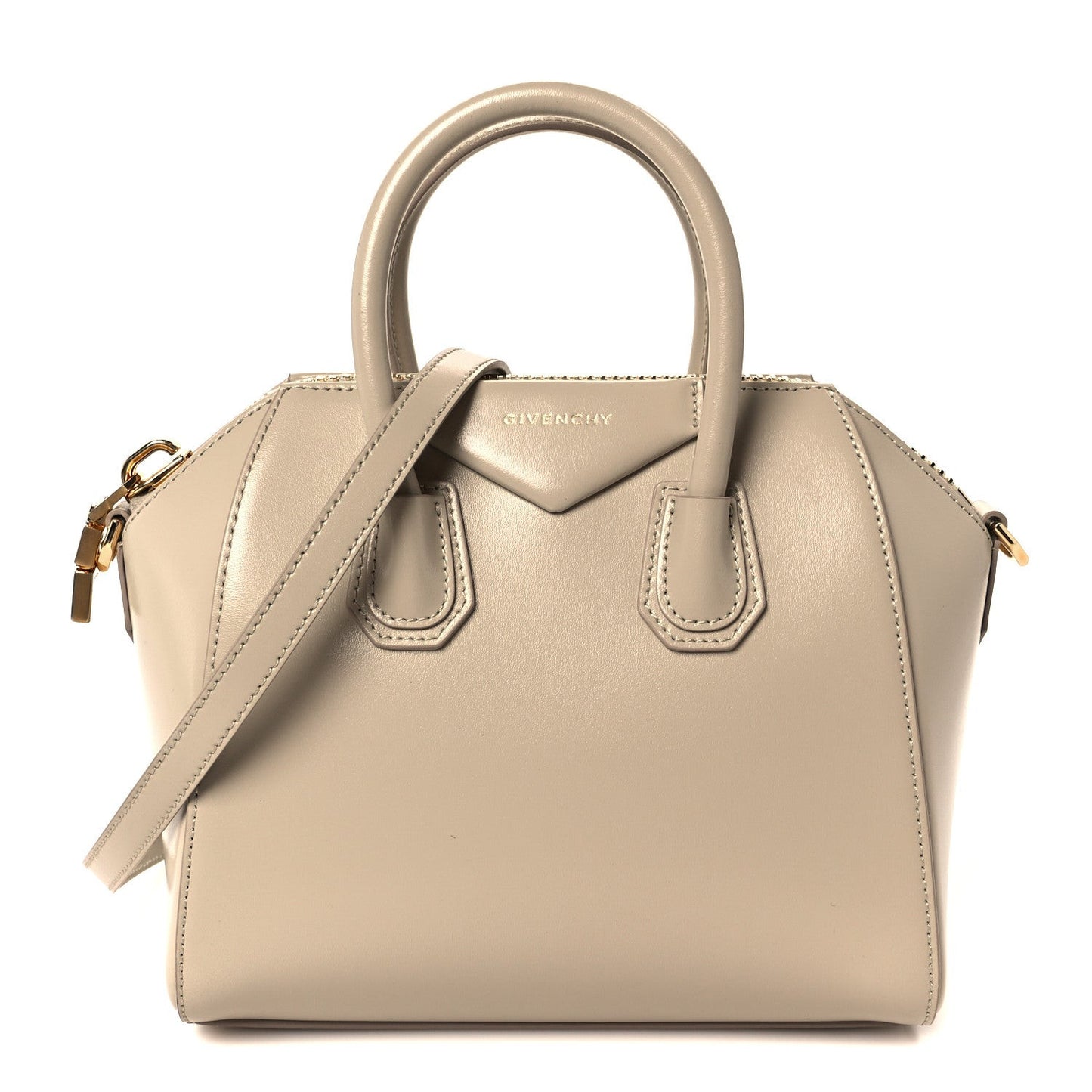 Smooth Calfskin Mini Antigona Beige Buff