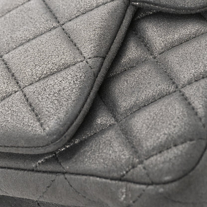 Chanel Iridescent Calfskin Quilted Mini Rectangular Flap Dark Grey 10 of 12