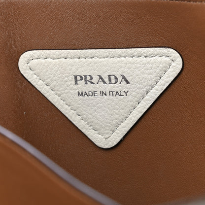 Prada Vitello Daino Dynamique Tote White Caramel 6 of 13