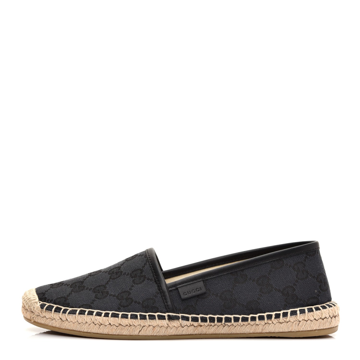 Gucci Monogram Espadrilles 37.5 Black 1 of 9