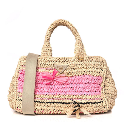 Prada Raffia Small Canapa Tote Naturale 1 of 9