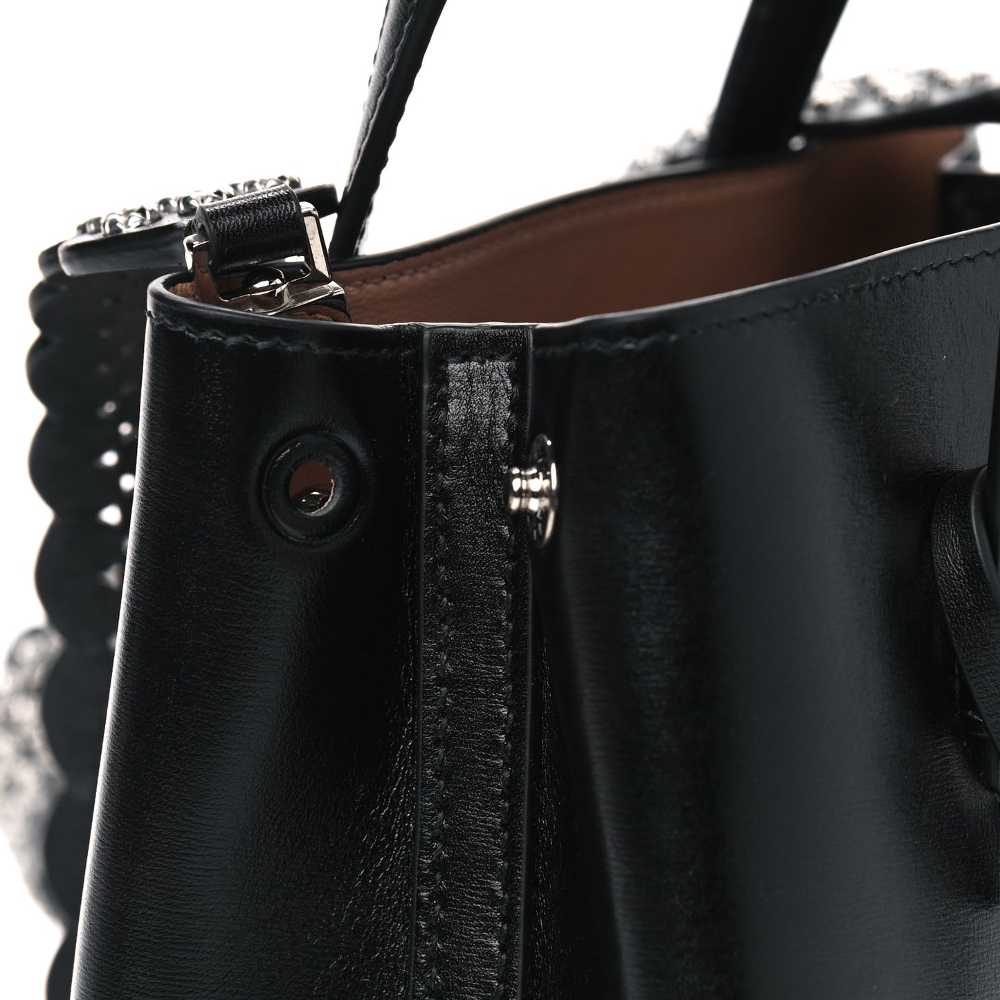 Calfskin Clou Etoile Strap Mina 20 Bag Black