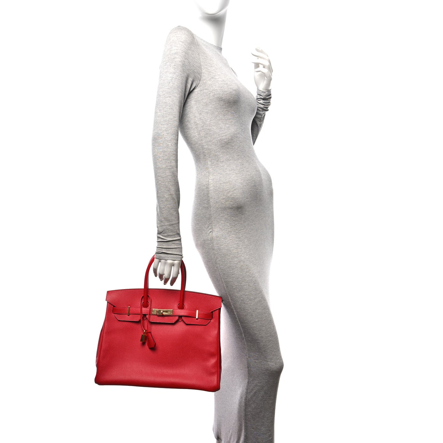 Epsom Birkin 35 Rouge Casaque