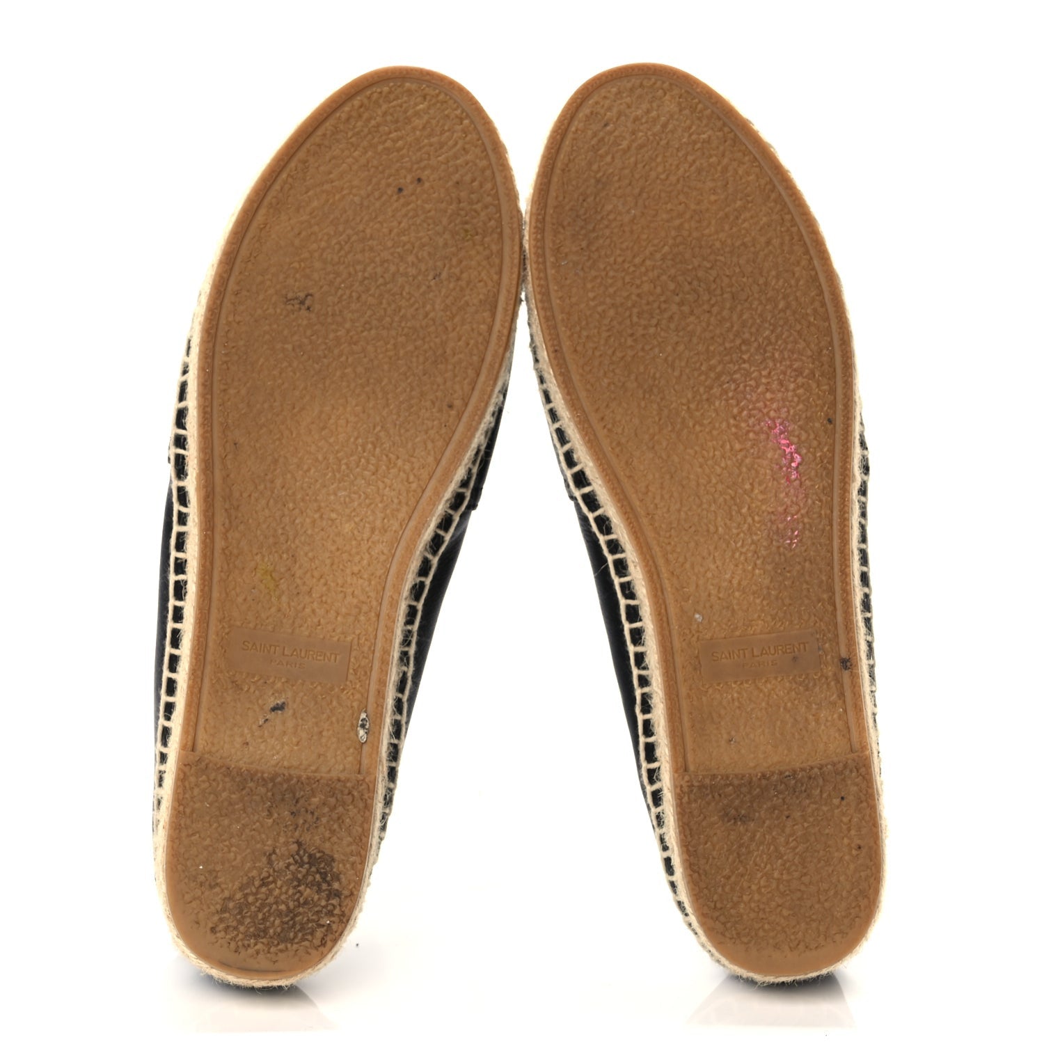 Saint Laurent Lambskin Monogram Espadrilles 38 Black 7 of 10