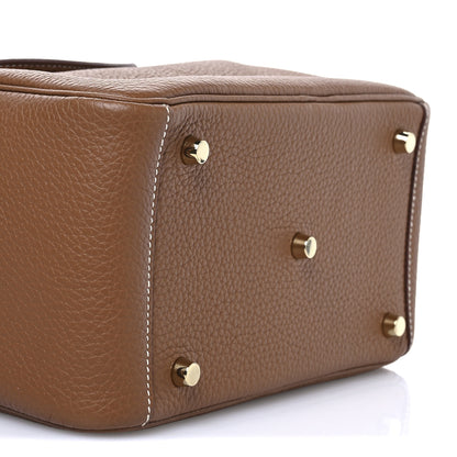 Hermes Taurillon Clemence Lindy 26 Gold 9 of 11