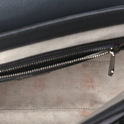 Gucci Tender GG Supreme Monogram Textured Dollar Calfskin Ophidia Messenger Bag Grey Black Graphite Grey 4 of 7