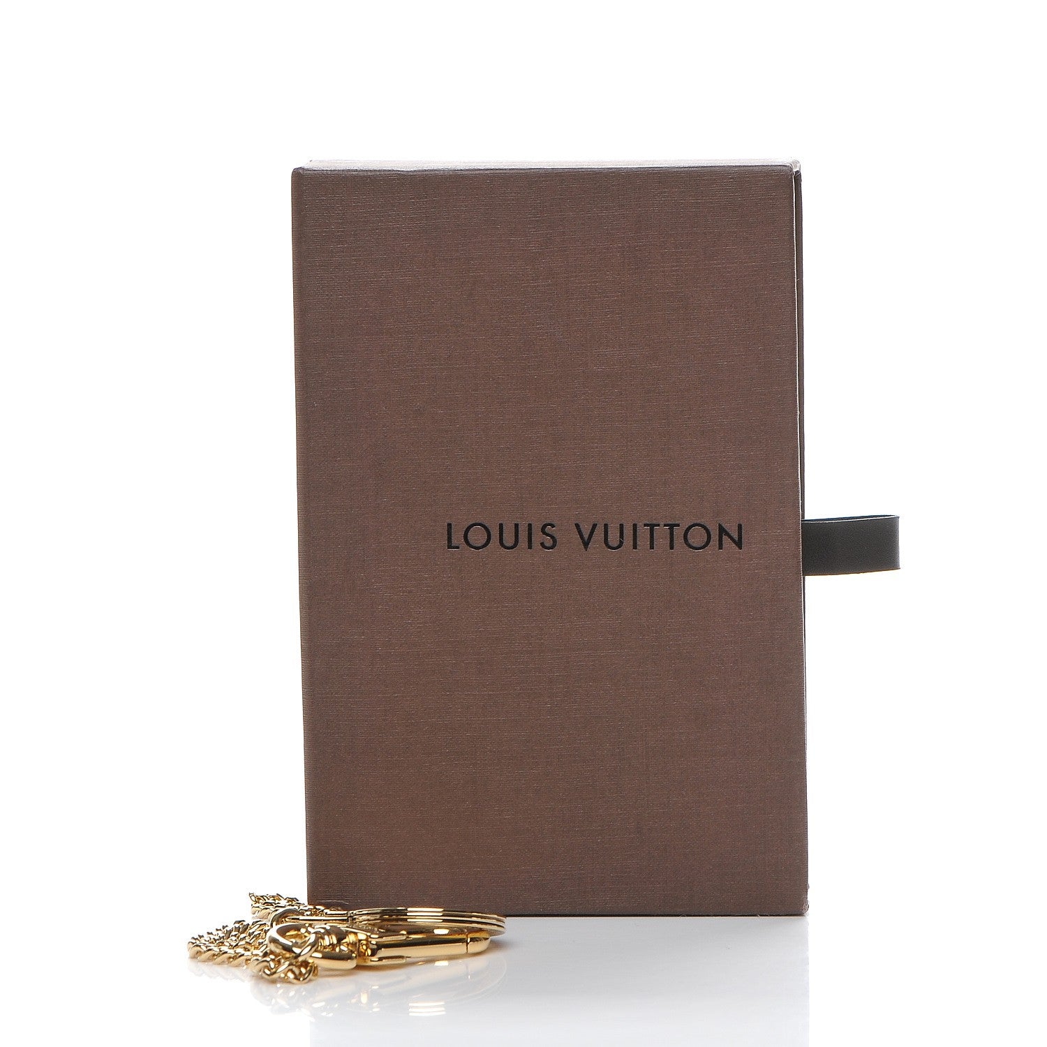Louis Vuitton Metal Pochette Extender Key Ring Chain Gold 4 of 4