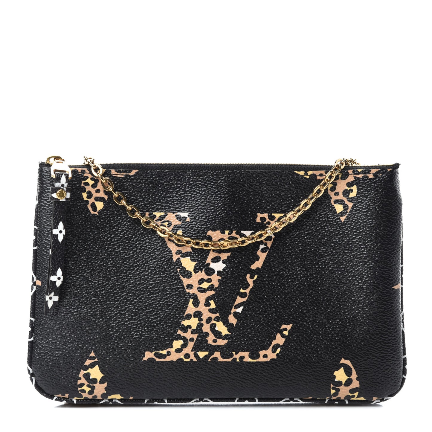 Monogram Giant Jungle Pochette Double Zip Black