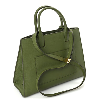 Burberry Grained Calfskin Mini Frances Tote Spruce Green 2 of 8