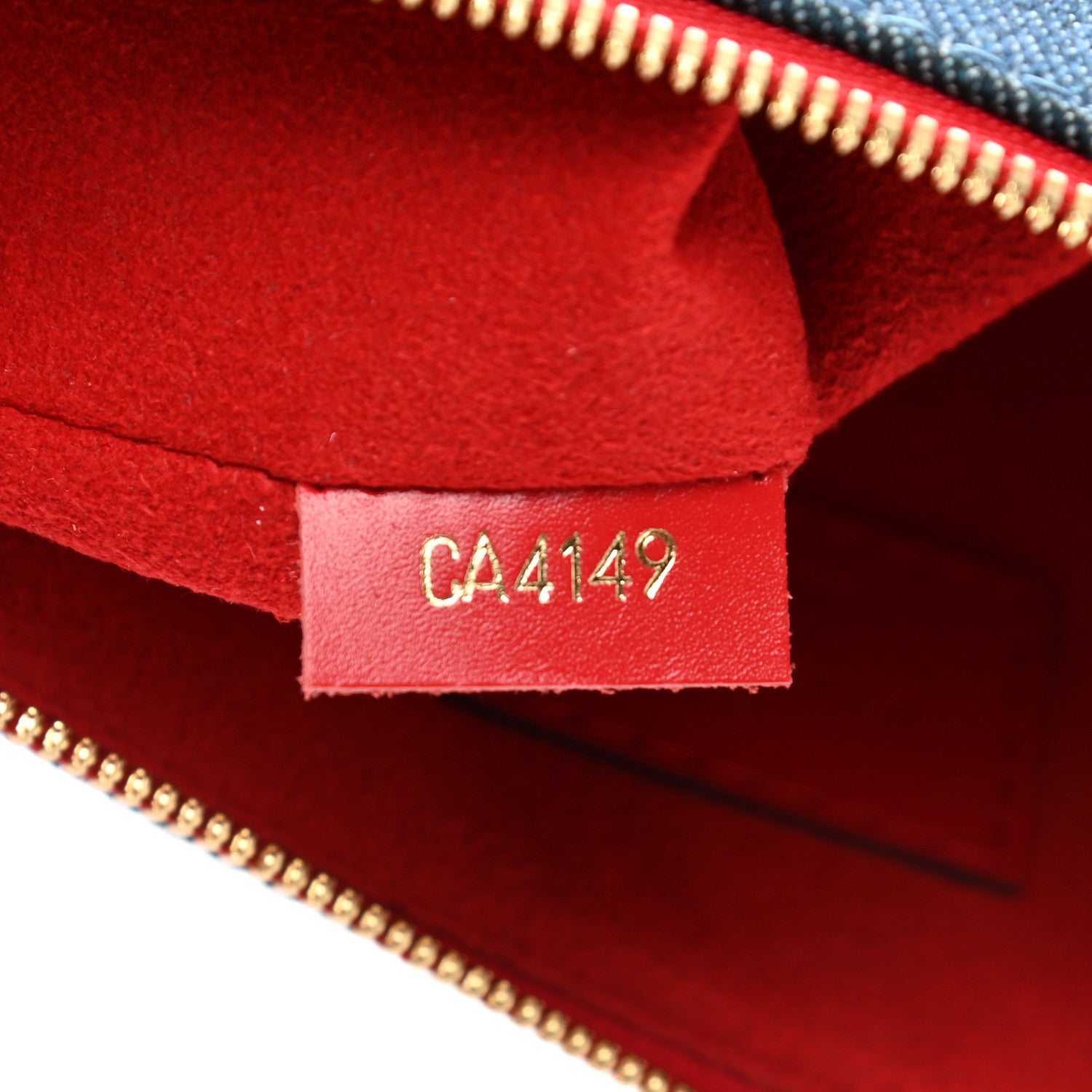 Louis Vuitton Denim Monogram Patchwork City Pouch Blue Rouge 7 of 7