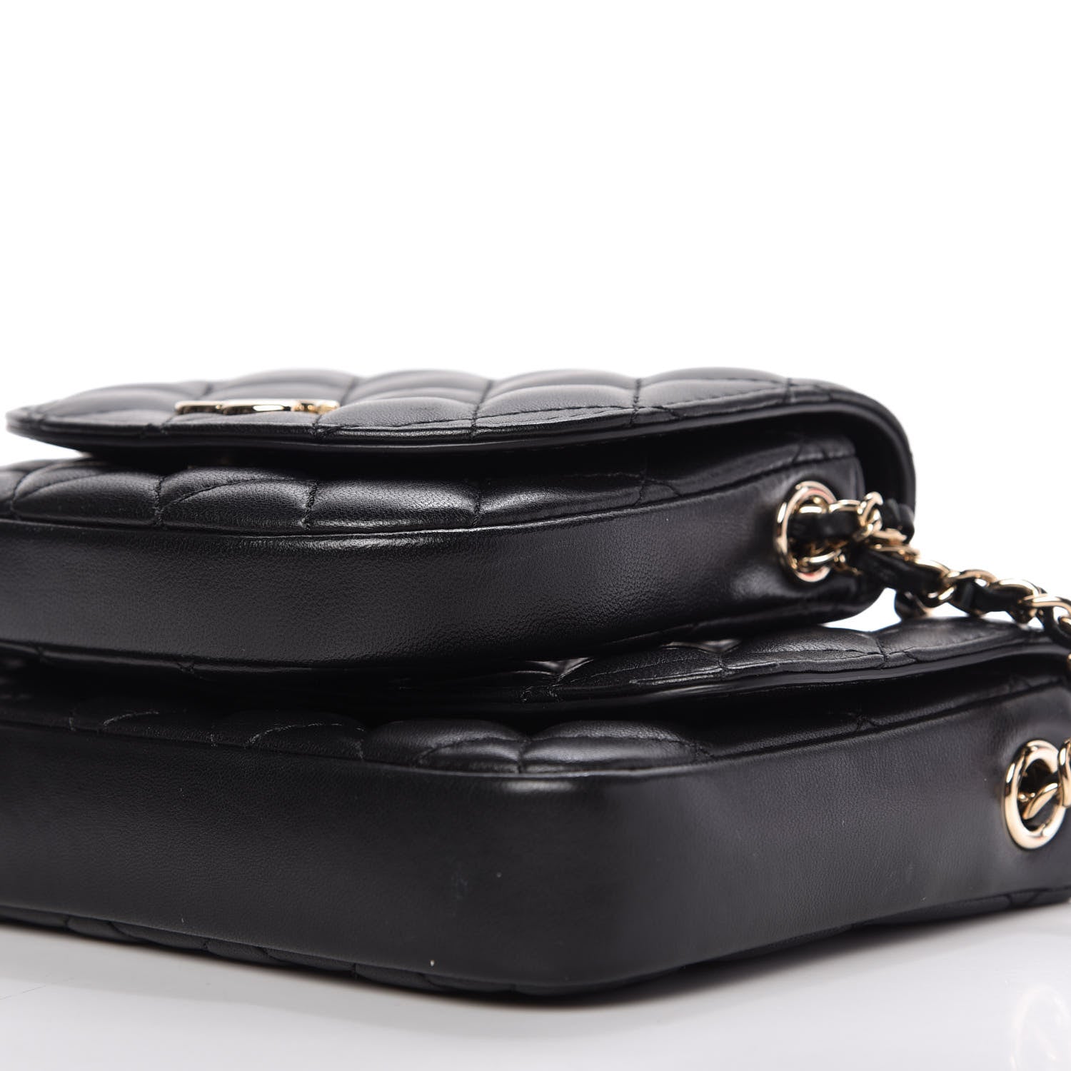 Chanel Lambskin Quilted Side Packs Black 9 of 12