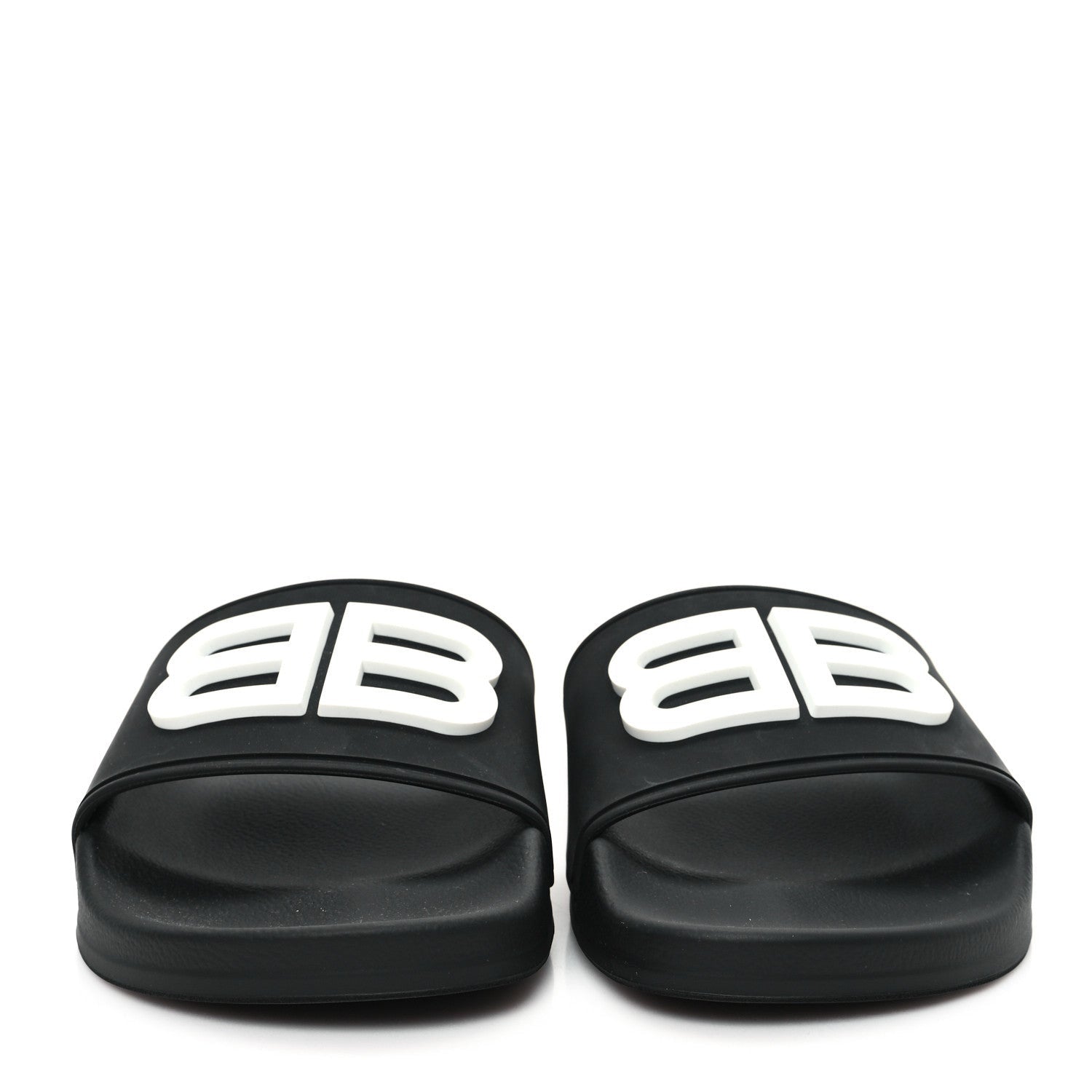 Balenciaga Rubber Womens BB Pool Slide Sandals 36 Black 3 of 7