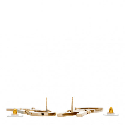 Chanel Metal Cha-Nel Logo Drop Earrings 3 of 5