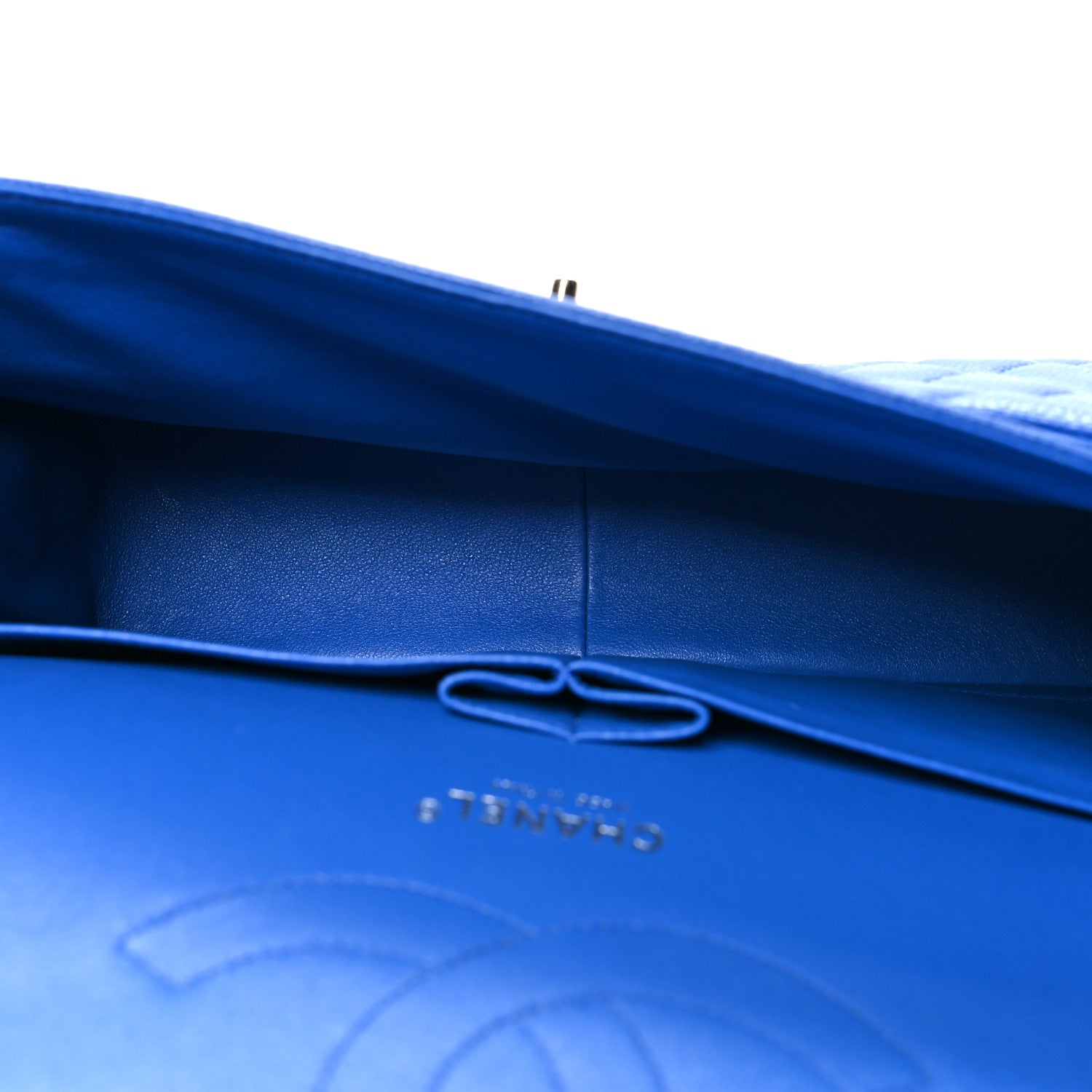 Chanel Caviar Quilted Jumbo Double Flap Blue 5 of 11