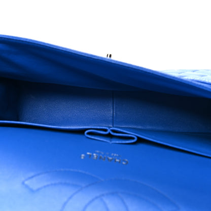 Chanel Caviar Quilted Jumbo Double Flap Blue 5 of 11