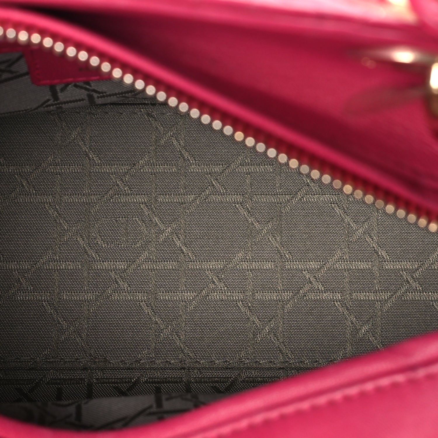 Christian Dior Lambskin Cannage Medium Lady Dior  Fuchsia 4 of 8
