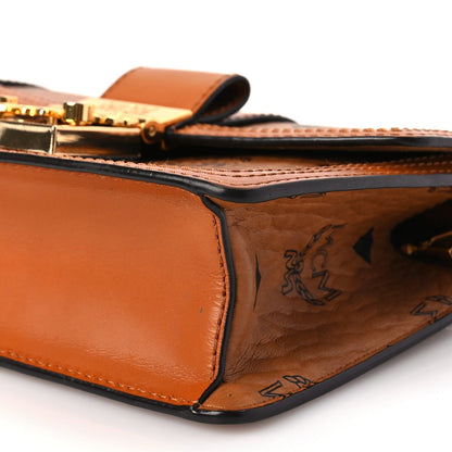 MCM Visetos Monogram Mini Tracy Crossbody Bag Cognac 8 of 8