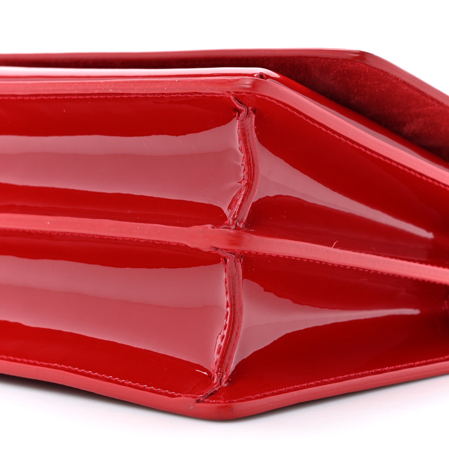 Saint Laurent Patent Small Monogram Sunset Red 8 of 9