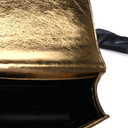 Saint Laurent Metallic Calfskin Monogram Large Belle De Jour Clutch Gold 6 of 7