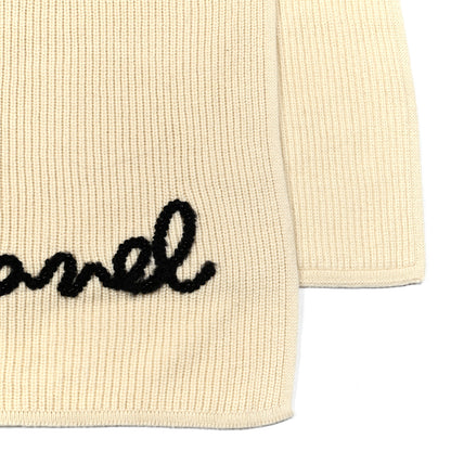 Chanel Cashmere Signature Stole Ivory 3 of 4
