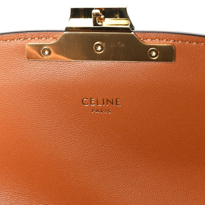Celine Calfskin Triomphe Canvas Teen Triomphe Bag Tan 5 of 8