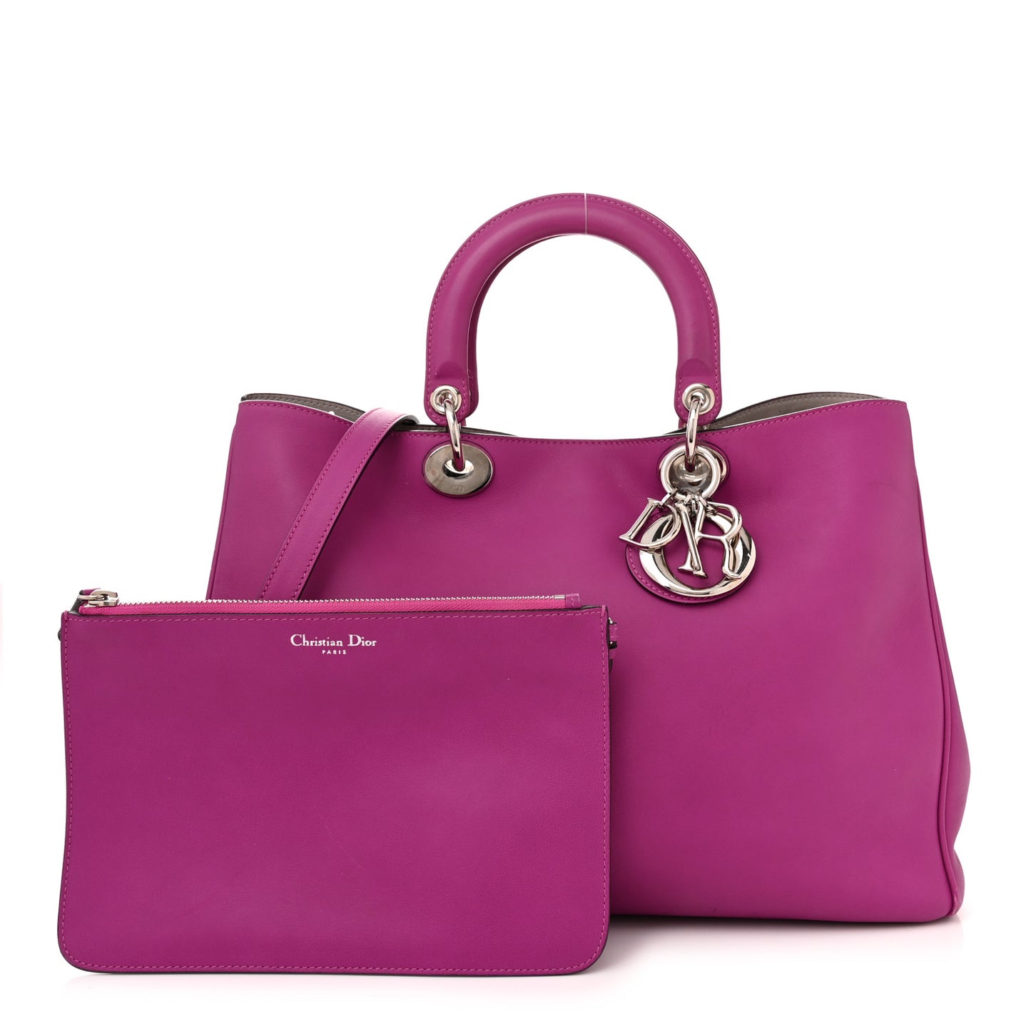Calfskin Medium Diorissimo Bag Rose Sorbet
