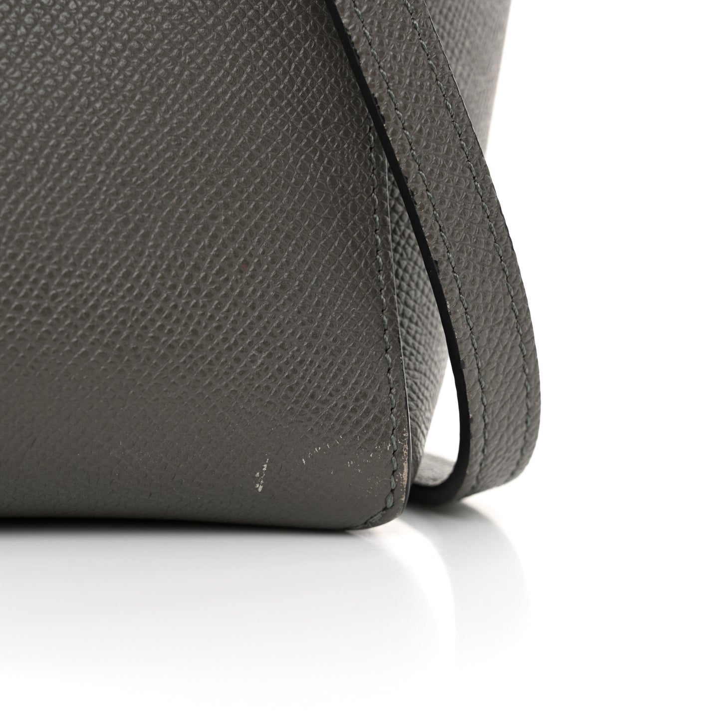 Grained Calfskin Nano Belt Bag Grey