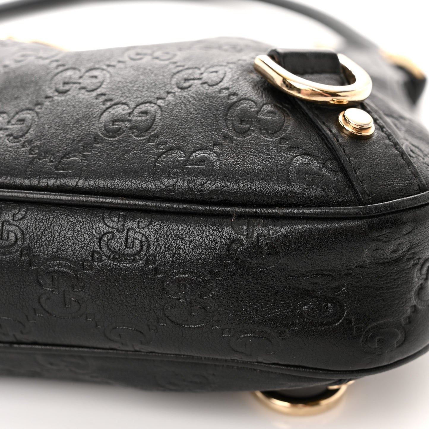 Guccissima Medium Abbey D Ring Hobo Black