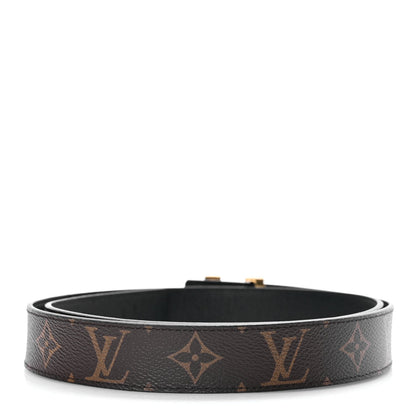 Louis Vuitton Calfskin Monogram 30mm LV Initiales Reversible Belt 90 36 Black 2 of 6