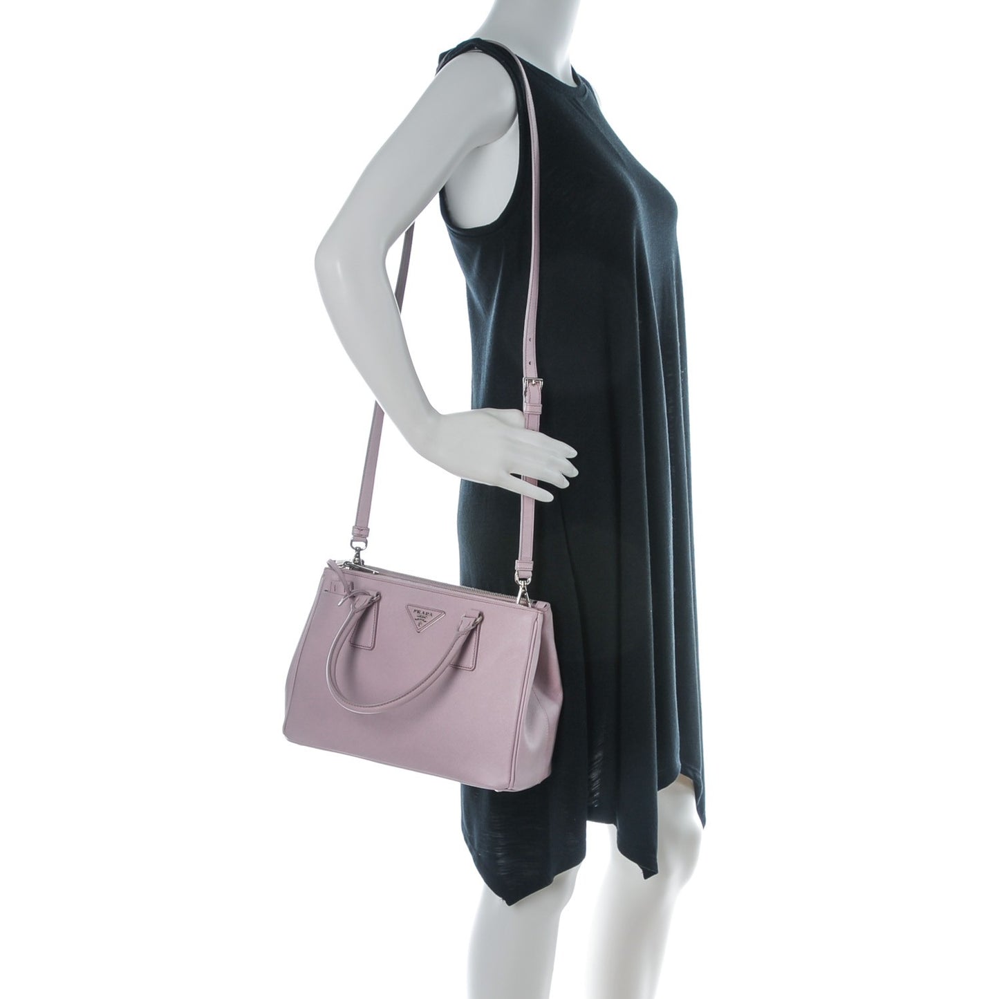 Saffiano Small Galleria Double Zip Tote Mughetto