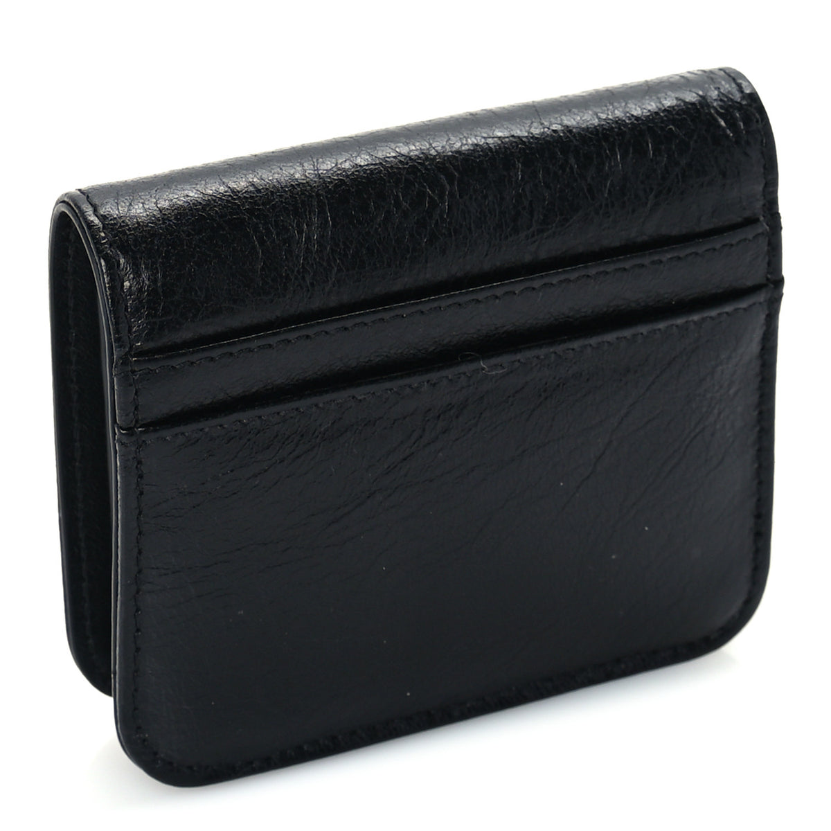 Arena Calfskin Monaco Logo Wallet Black