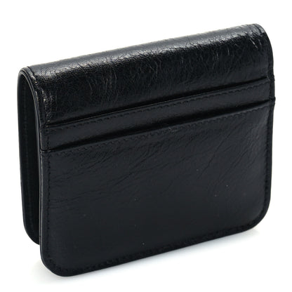 Balenciaga Arena Calfskin Monaco Logo Wallet Black 4 of 7