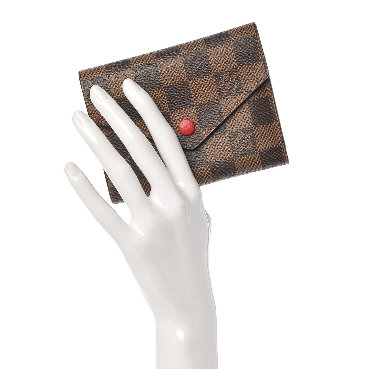 Damier Ebene Victorine Wallet Red