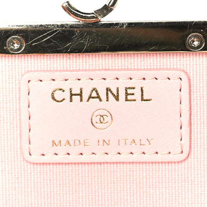 Chanel Lambskin Plexi Quilted CC Evening Clutch With Chain Black 5 of 9
