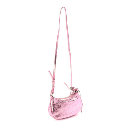 Balenciaga Metallic Agneau Arena Crystal Le Cagole Mini Purse With Chain Met Pink 2 of 8