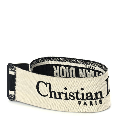 Christian Dior Canvas Embroidered Shoulder Strap Black 2 of 3