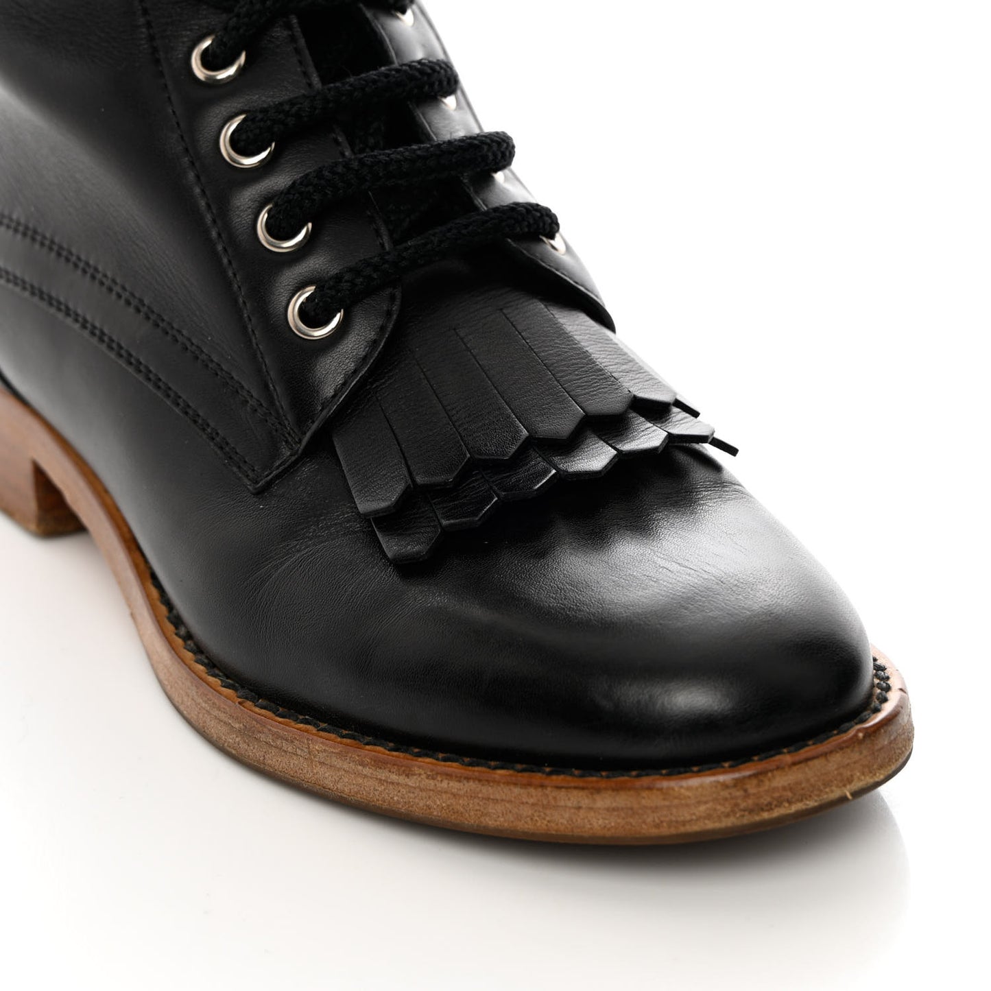 Calfskin Sock High CC Combat Boots 37 Black