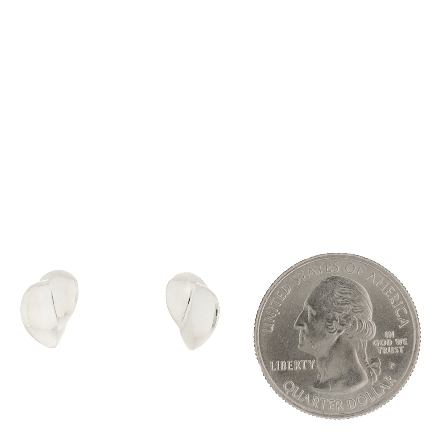 Sterling Silver Frank Gehry Folded Heart Earrings