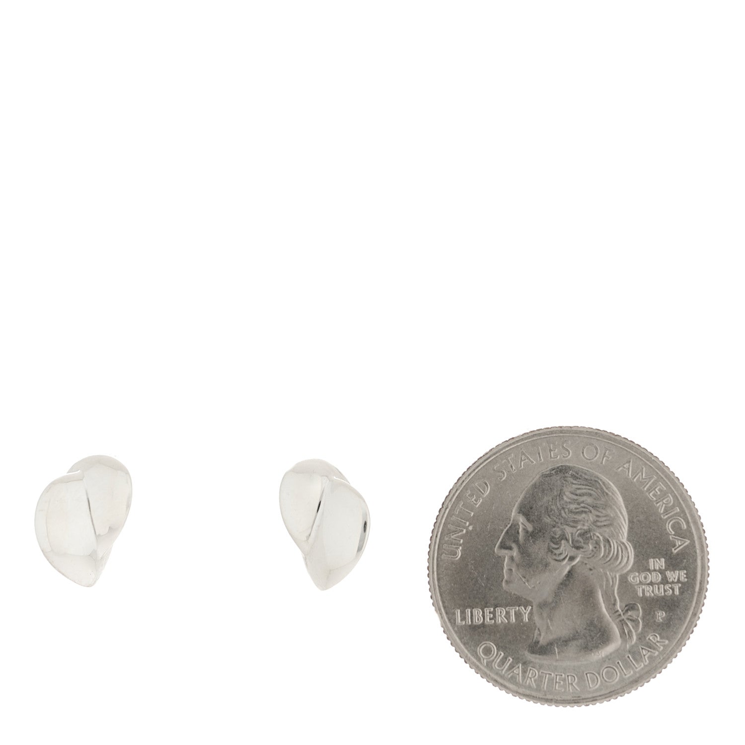 Tiffany Sterling Silver Frank Gehry Folded Heart Earrings 2 of 4