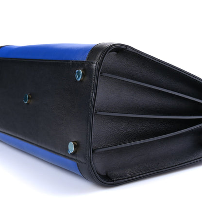Saint Laurent Calfskin Bi-Color Small Sac De Jour  Royal Blue Black 8 of 8