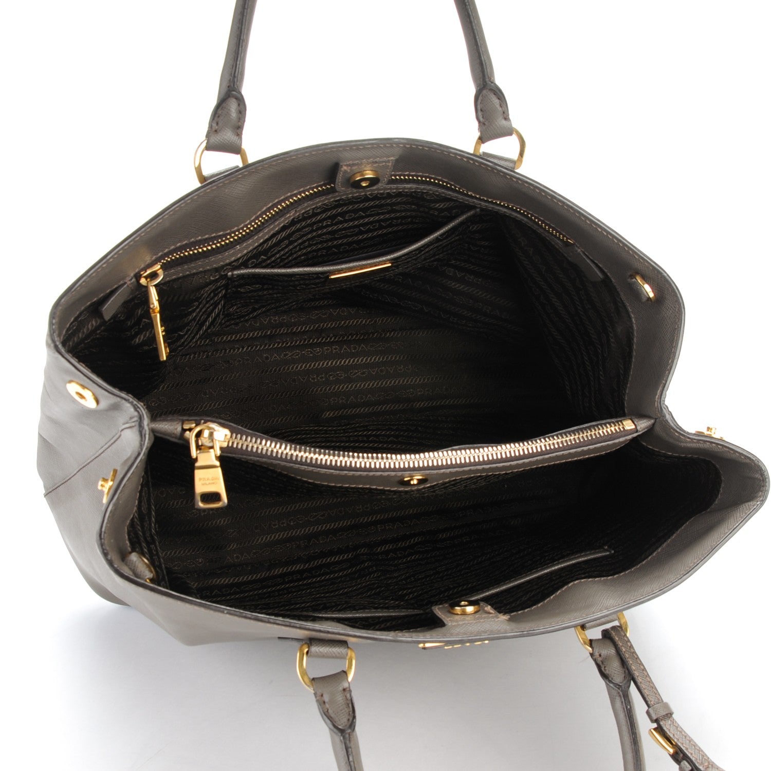 Prada Saffiano Lux Large Tote Grafite 5 of 10