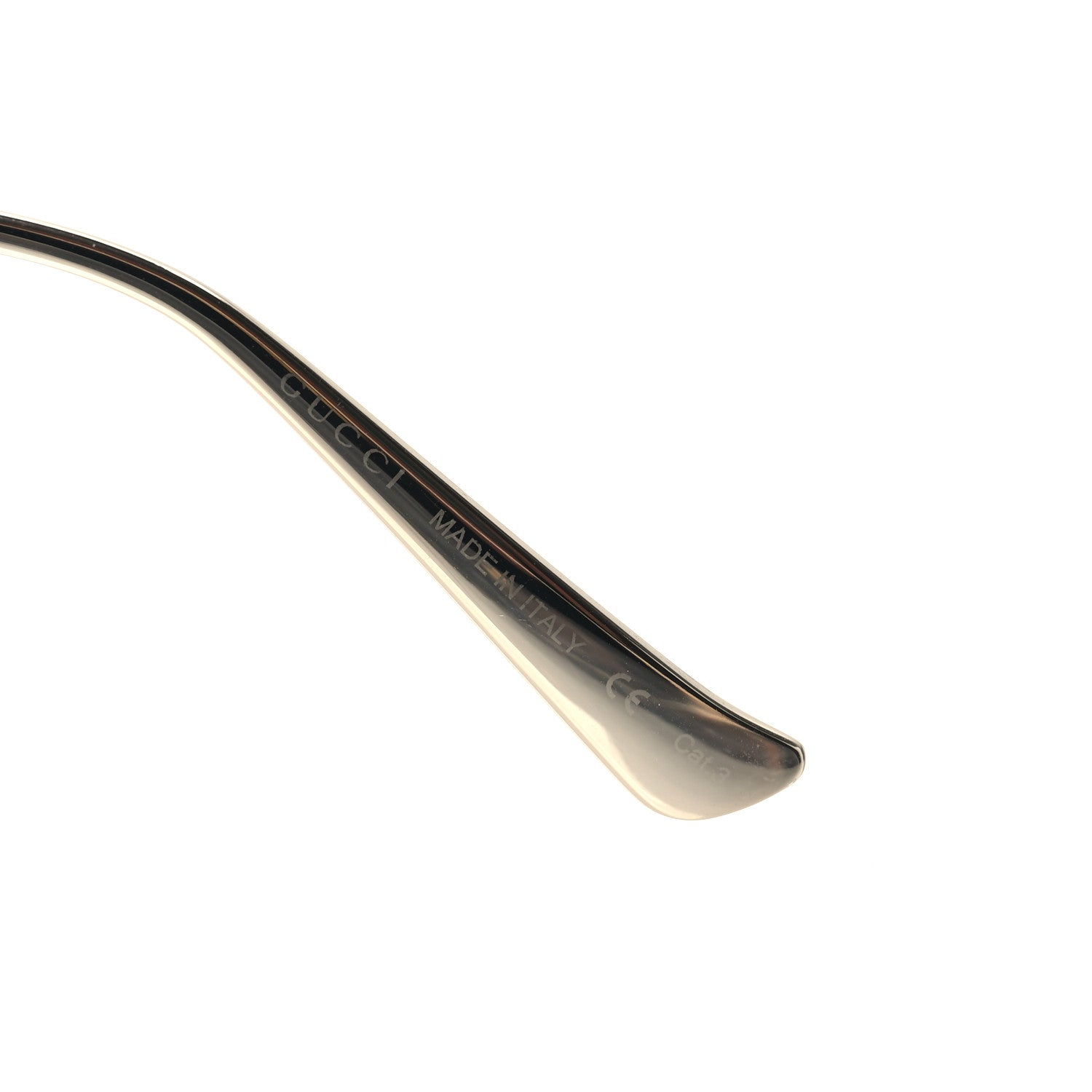 Gucci Metal Oversized Round Frame GG0225S Sunglasses Gold 5 of 8