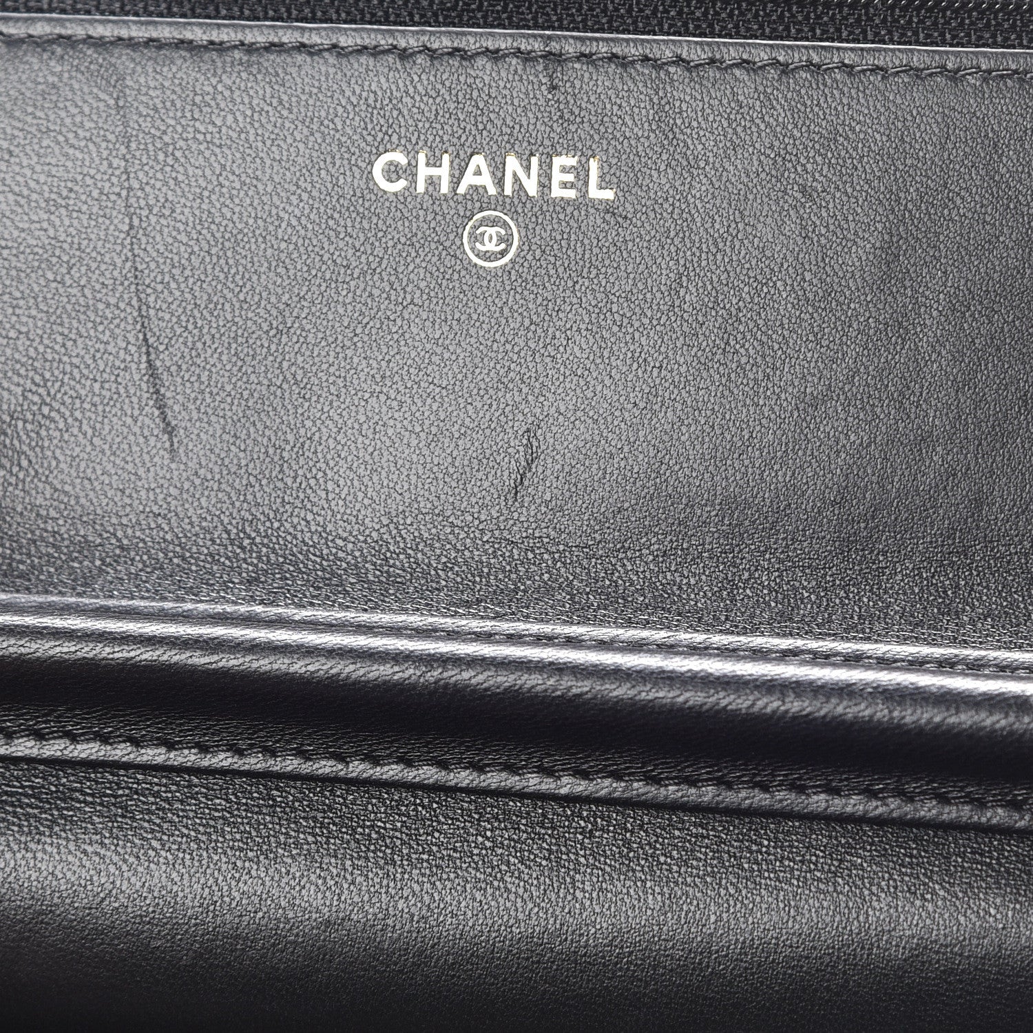 Chanel Lambskin Quilted Wallet On Chain WOC Black 12 of 13