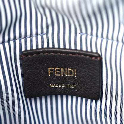 Fendi Fabric Jacquard Vitello Grace Striped Mini Step Out Rice Mirto 5 of 9