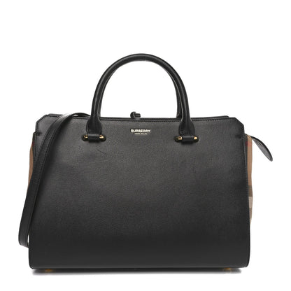 Burberry Calfskin Mega Check Small Banwell Tote Black 1 of 7