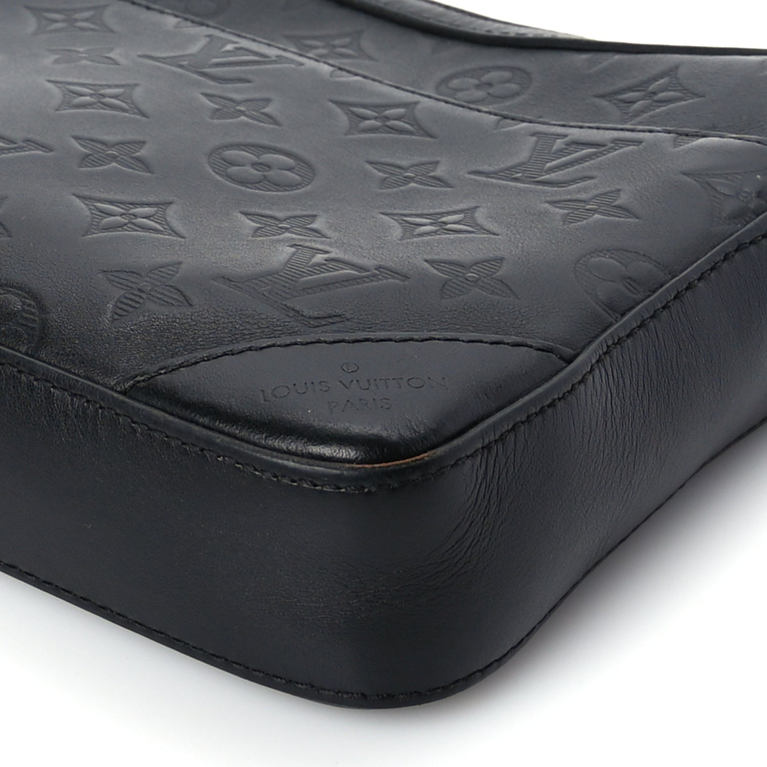 Louis Vuitton Calfskin Monogram Shadow Duo Messenger Black Black 8 of 8