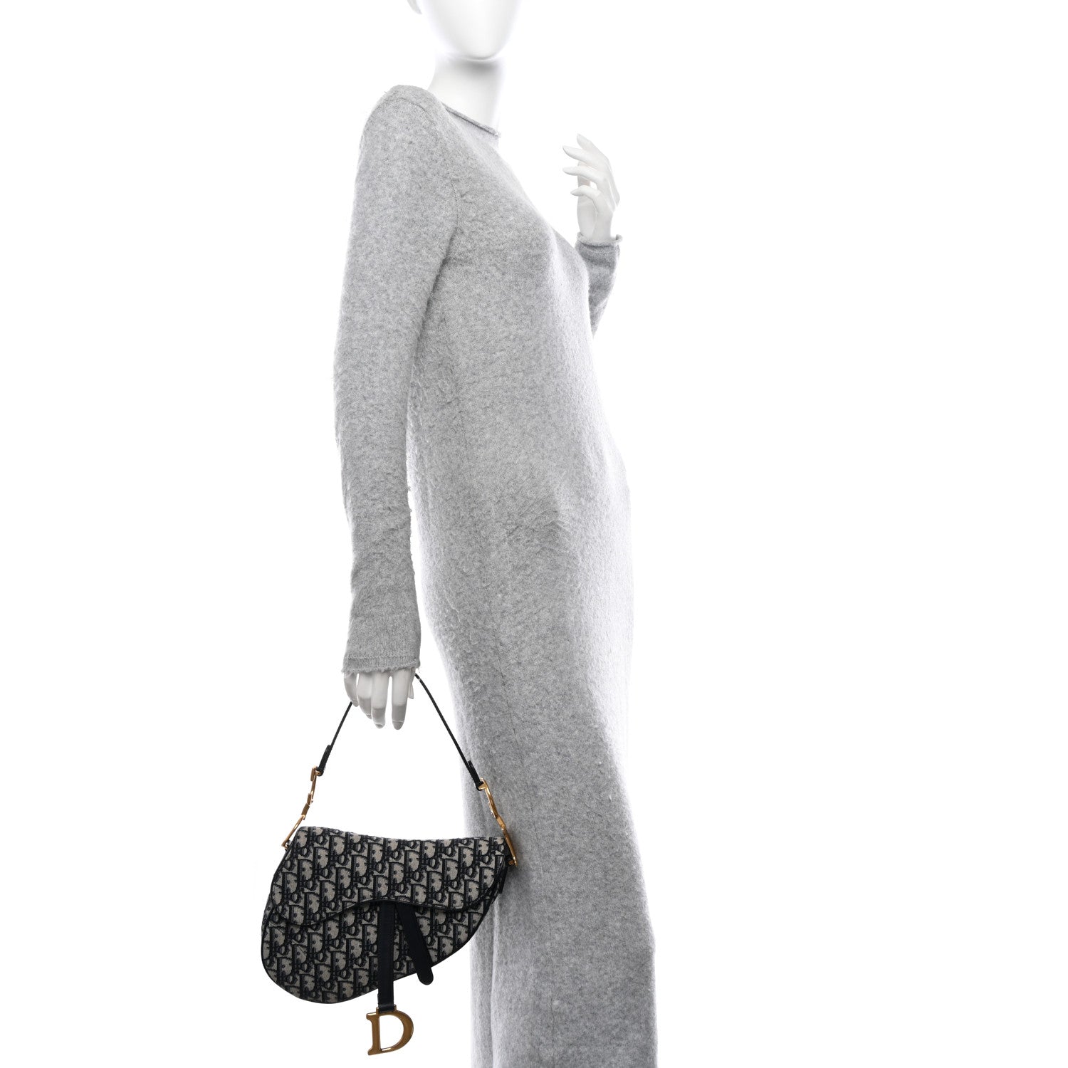 Christian Dior CHRISTIAN DIOR Oblique Saddle Bag Blue 2 of 11